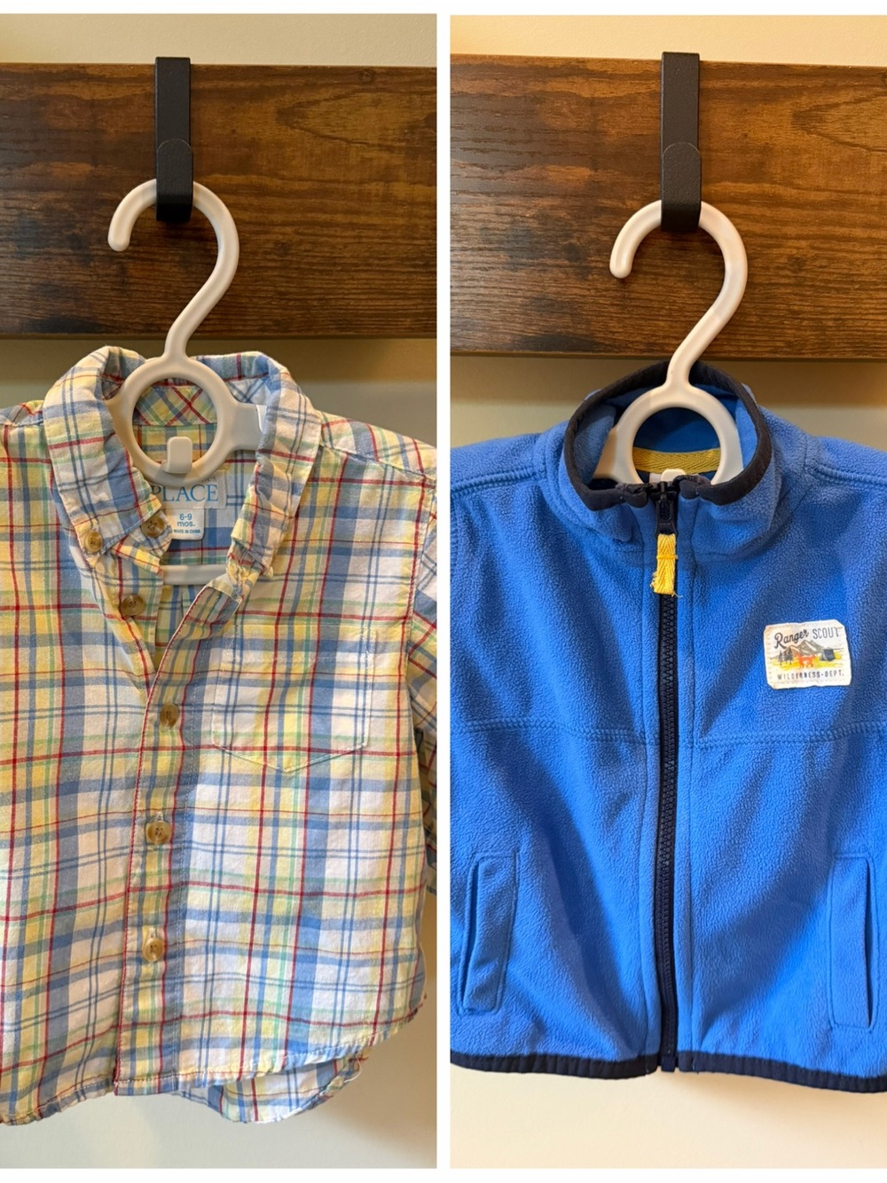 The Children's Place Carter's Toddler Boys Plaid Shirt & Fleece Hoodie Set